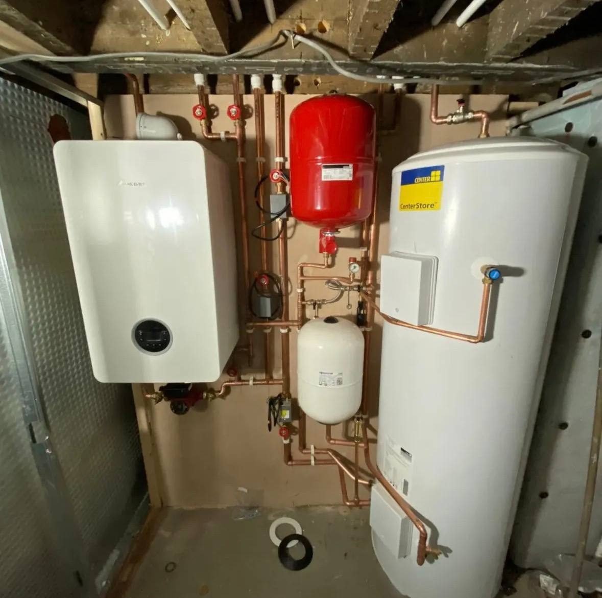 System boiler and cylinder installed by Plumber Done Right Dewsbury